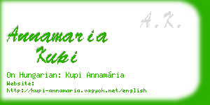 annamaria kupi business card